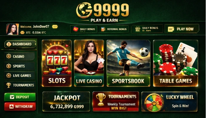 G999 game dashboard image