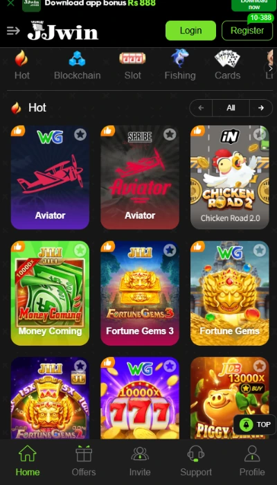 JJwin game dashboard image