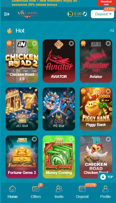 V9 Game dashboard Image