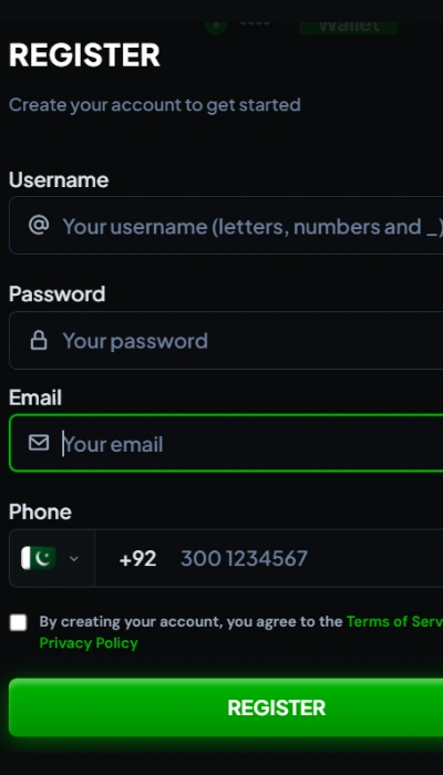 pakicasino game register image