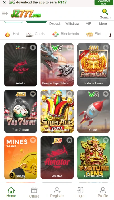 jz777 game dashboard image