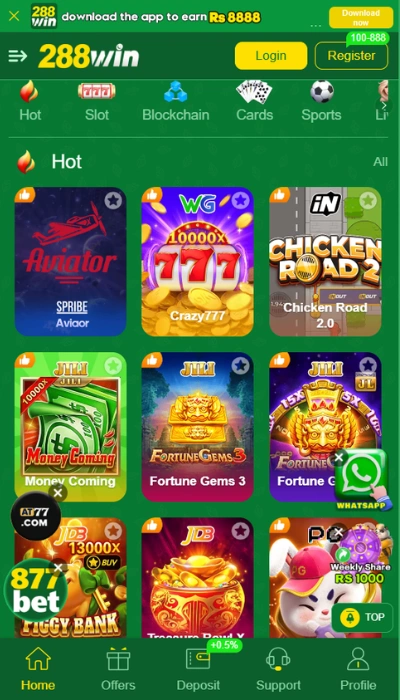 288Win Game Dashboard image