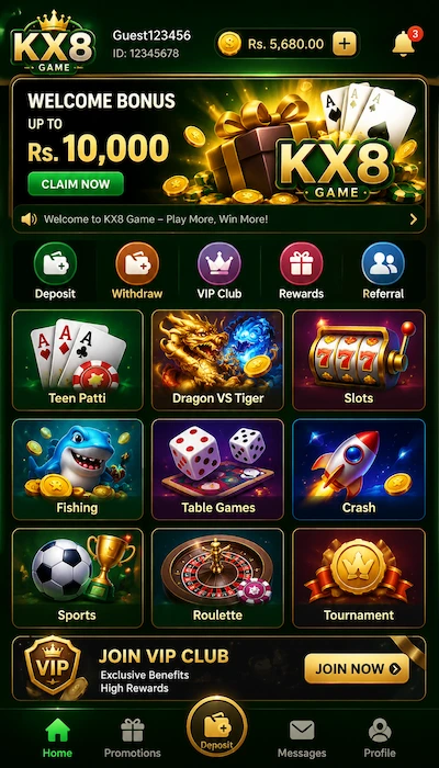 KX8 Game Dashboard image