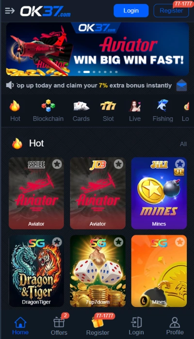 OK37 Game Dashboard image